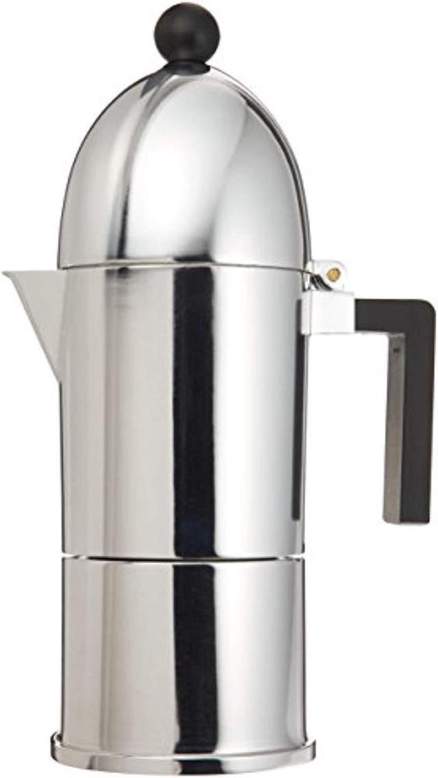 Moka - Espresso coffee maker in aluminium casting, black. – Alessi USA Inc