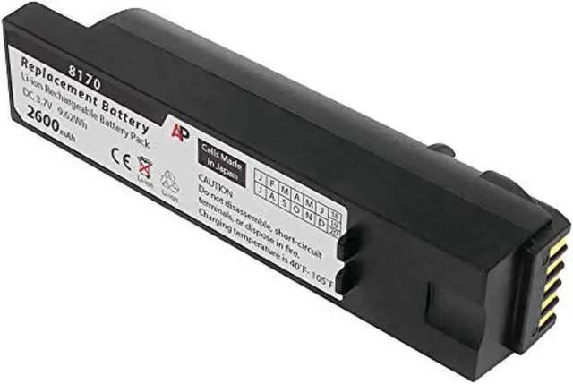 Alt view image 4 of 6 - Replacement Battery for Zebra 8100 Series Scanners (DS8100, DS8170, DS8178, etc) 2600 mAh