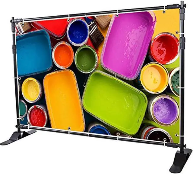 Main image of vevor 8'x 8' - 10' x 8' backdrop banner stand newest step and repeat for trade show wall exhibitor photo booth background adjus