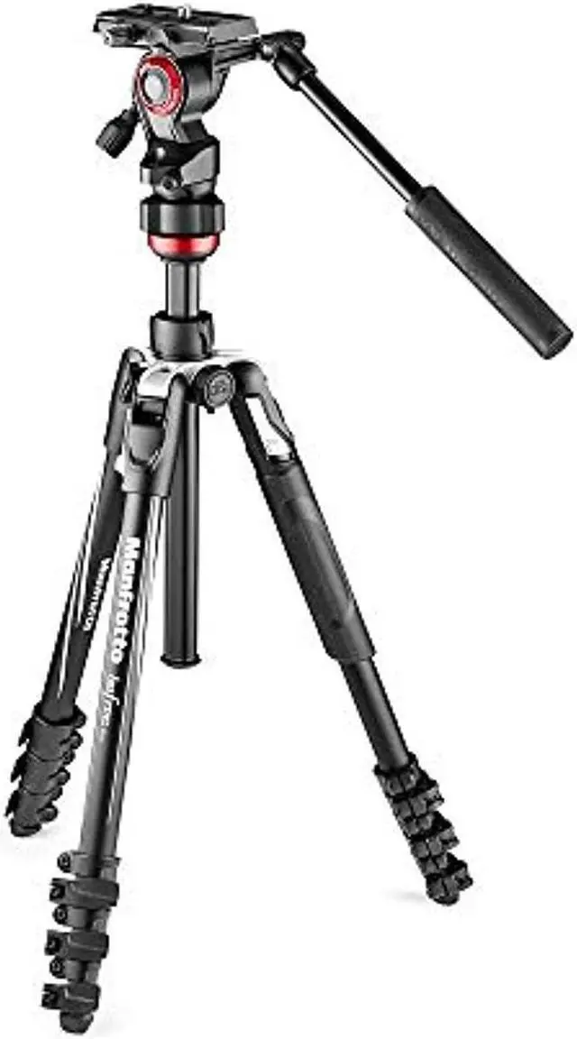 Alt view image 10 of 17 - Manfrotto Befree Live Aluminum Tripod Kit, Fluid Video Head, Lever Locks, Black