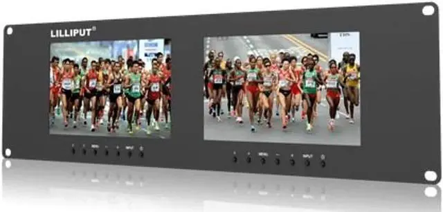 Alt view image 6 of 6 - LILLIPUT RM-7024 Dual 7" 3RU Rack Monitors 800X480 With dual 7” screens and dual Dual VGA, Video & DVI in/outputs by LILLIPUT OFFICIAL SELLER :VIVITEQ