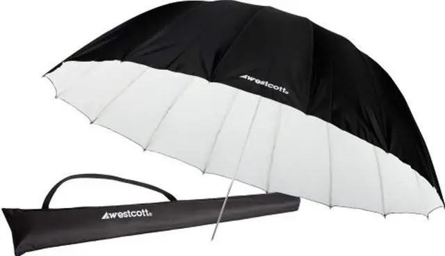 Alt view image 9 of 19 - Westcott White/Black Bounce Parabolic Standard Umbrella (7')