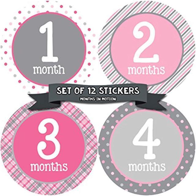 Months in Motion Monthly Baby Stickers Baby Boy Milestone Sticker