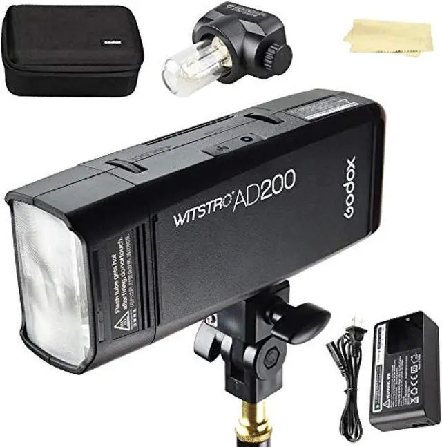 Alt view image 2 of 2 - godox ad200 200ws 2.4g ttl 1/8000 hss strobe flash strobe speedlite monolight with 2900mah lithium battery to cover 500 full power shots and recycle in 0.012.1 sec