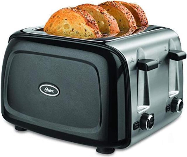 Alt view image 5 of 10 - Oster 4-Slice Toaster, Black Metallic TSSTTRPMB4-NP