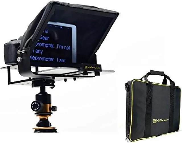 Main image of Glide Gear TMP100 Adjustable iPad/ Tablet/ Smartphone Teleprompter Beam Splitter 70/30 Glass w/ Carry Case No Plastic All Metal / No Assembly Required