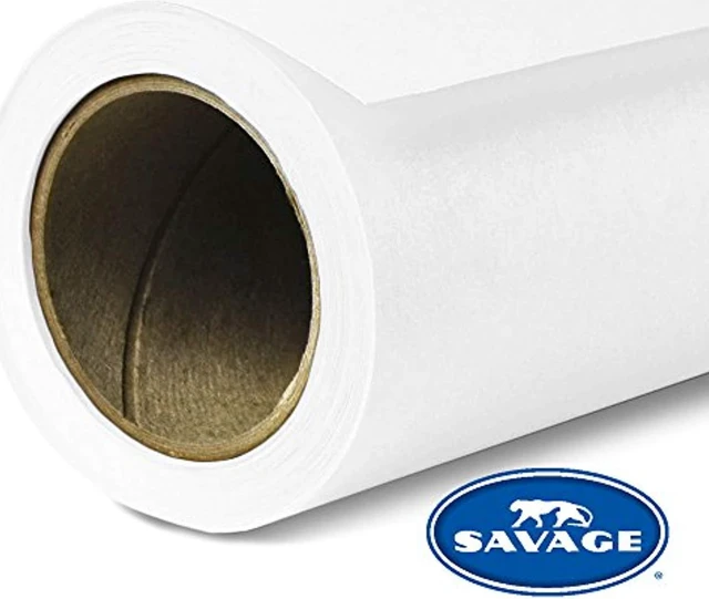 Alt view image 6 of 20 - Savage 107"x36' Widetone Seamless Background Paper - Pure White, Single