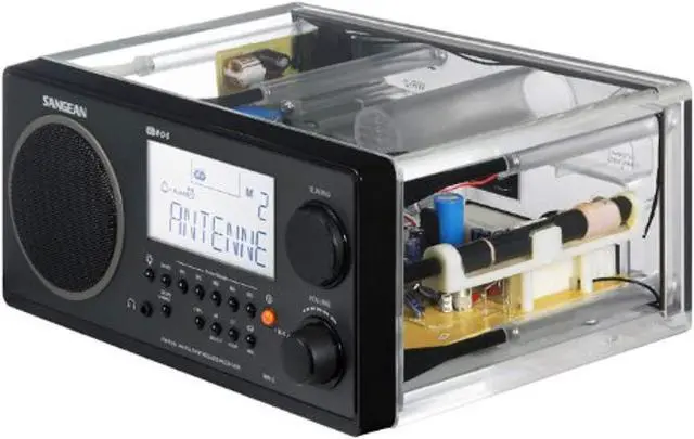 Alt view image 7 of 16 - Sangean WR-2CL AM-FM RDS Digital Tuning Radio - Clock - Clear Case