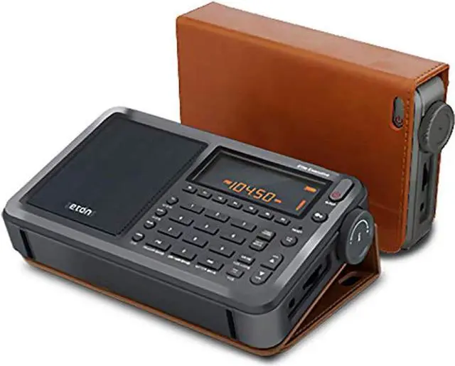 Alt view image 2 of 2 - eton elite executive am/fm/aircraft band/ssb/shortwave radio with rds & custom leather carry cover