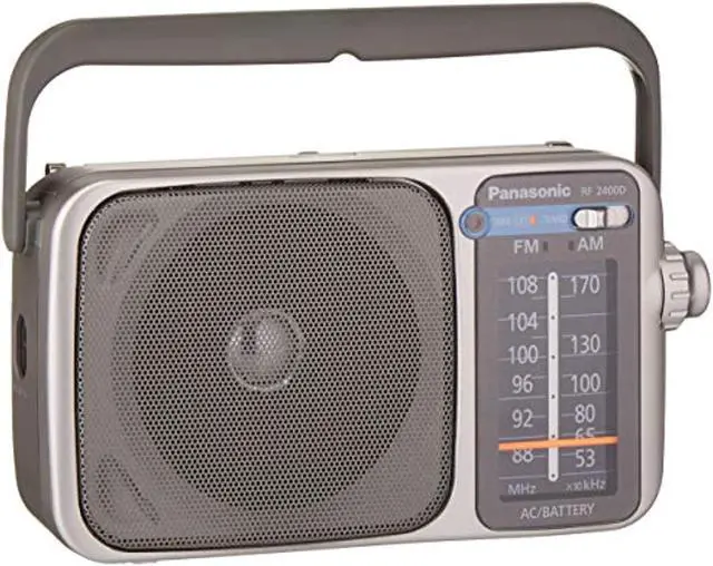 Alt view image 2 of 3 - panasonic rf2400 am / fm radio, silver/grey