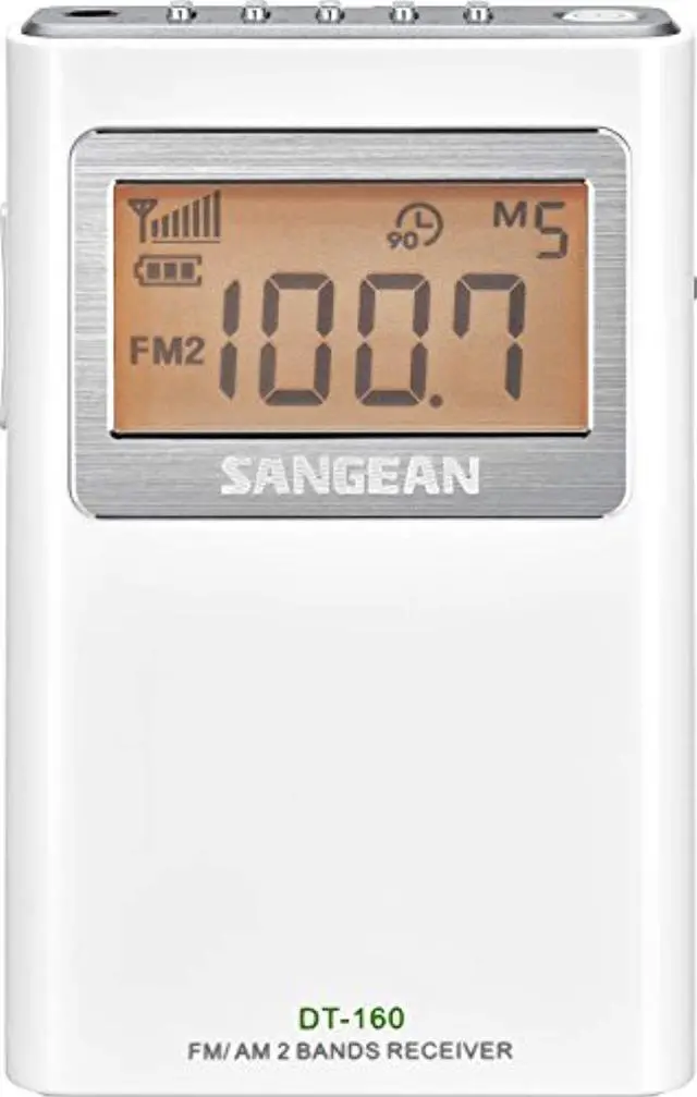 Alt view image 8 of 13 - Sangean AM FM Stereo Pocket Radio White DT-160