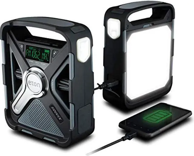 Main image of eton ultimate camping am/fm/noaa radio with s.a.m.e technology, smartphone charging, bluetooth, giant ambient light and solar p