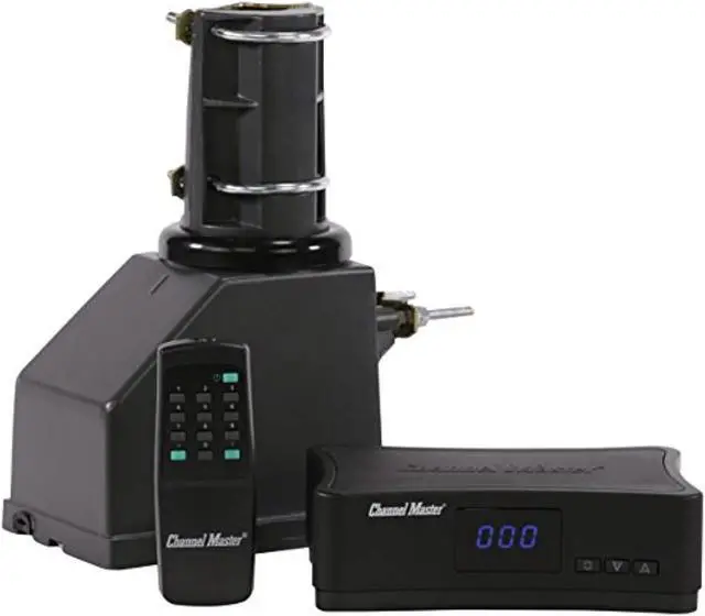 Alt view image 2 of 2 - channel master cm9521hd complete antenna rotator system with outdoor drive unit, indoor control box and remote control  tv, ham, cb, wifi, radio reception