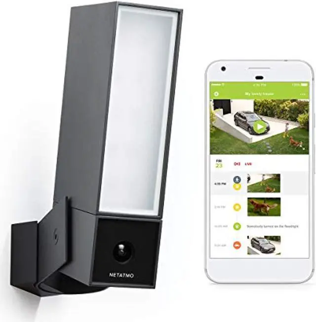 Alt view image 3 of 4 - Netatmo Presence Outdoor Security Camera with Integrated Smart Led Floodlight NOC01-US