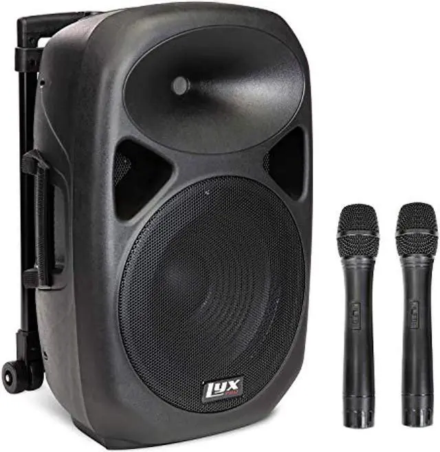 Alt view image 7 of 7 - LyxPro 12” Battery PA Speaker w/ 2 Wireless Microphones , Blootuth MP3 USB SD