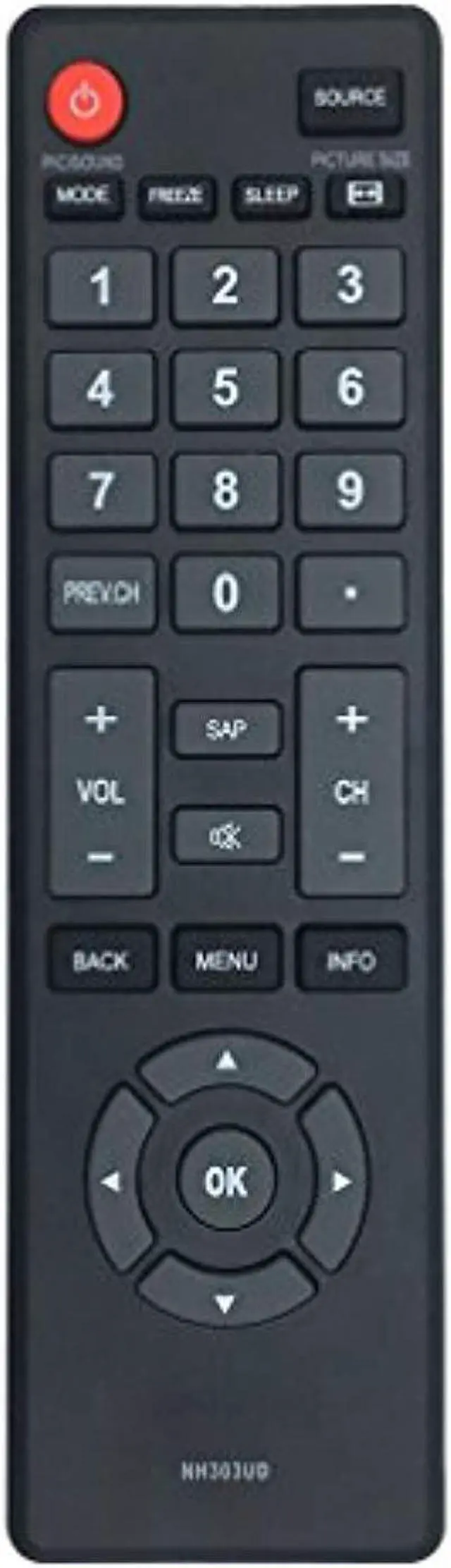 Main image of new remote control nh303ud fit for emerson tv le391em4 lf320em4a lf391em4 lf461em4 lf320em5s le240em4 le320em4 lf320em4 lf501em