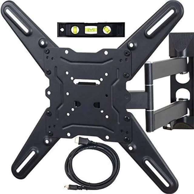 Alt view image 3 of 11 - VideoSecu ML531BE TV Wall Mount for most 22-55 LED LCD Plasma Flat Screen Monitor up to 88 lb VESA 400x400 with Full Motion Swivel Articulating 20 in Extension Arm, HDMI Cable & Bubble Level WP5