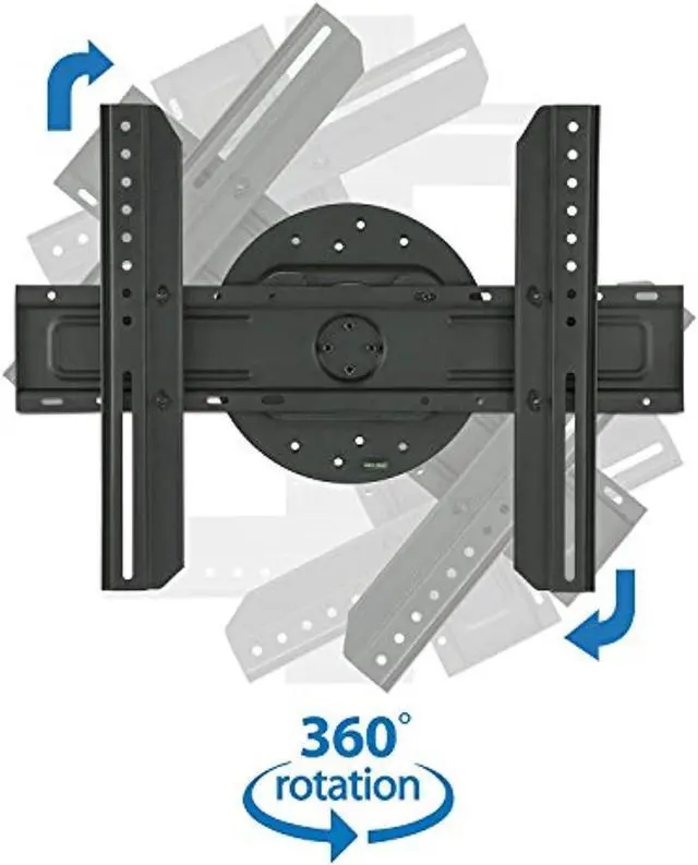 Alt view image 2 of 3 - mountit! tv wall mount landscape to portrait rotation, fixed mounting bracket, lowprofile for samsung, sony, toshiba, sharp, lg, element, westinghouse, tcl 32 to 60 inch some 70" tvs, 110 lbs