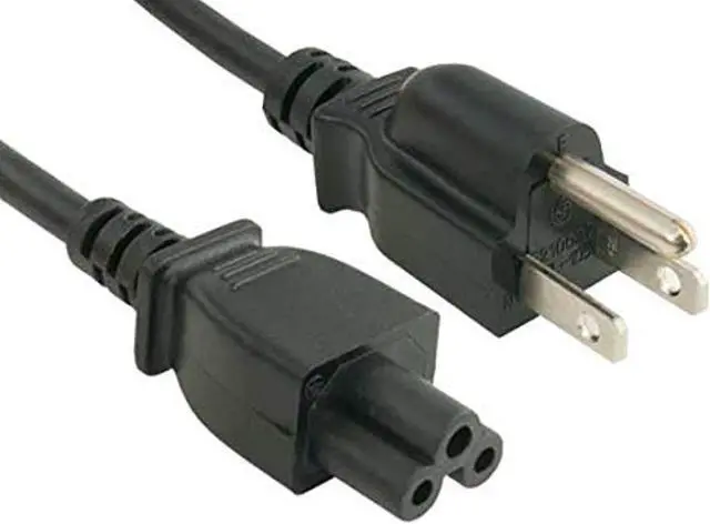 Main image of cable leader 18 awg 3-prong notebook ac power cord (iec320 c5 to nema 5-15p) ul listed (15 foot (1 pack))