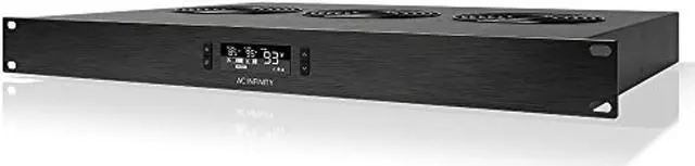 Main image of ac infinity cloudplate t2, rack mount fan 1u, top exhaust airflow, for cooling av, home theater, network 19" racks