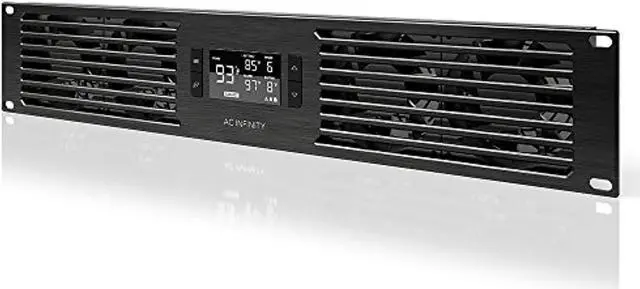 Alt view image 9 of 9 - AC Infinity CLOUDPLATE T7, Rack Mount Fan Panel 2U, Exhaust Airflow, for cooling AV, Home Theater, Network 19” Racks