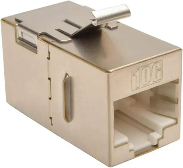 Alt view image 4 of 12 - Tripp Lite Cat6a Straight-Through Modular Shielded In-Line Snap-In Coupler (RJ45 F/F)