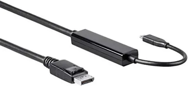 Alt view image 2 of 6 - Monoprice USB C to DisplayPort 3.1 Cable - 10 Feet - Black | 5Gbps, Active, 4K@60Hz, Type C, Plug and Play, Mirror or Expand your PC
