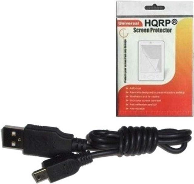 hqrp male a to mini b 5-pin usb cable compatible with sony