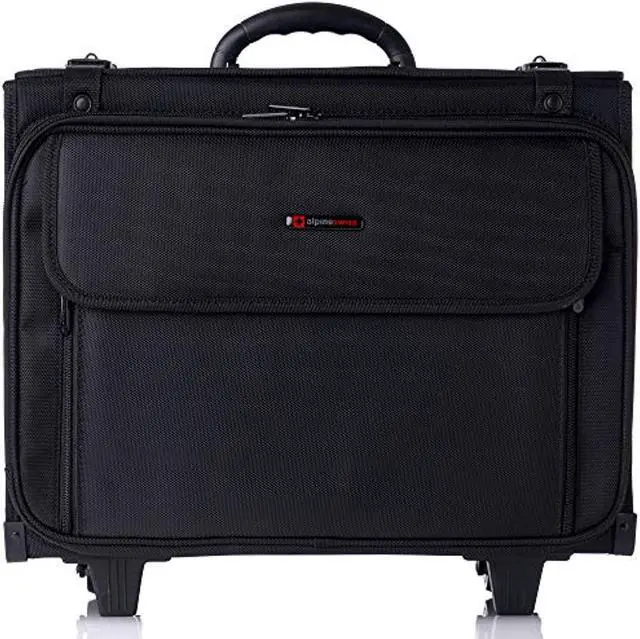 Alt view image 9 of 14 - Alpine Swiss Rolling Briefcase Laptop Bag For Men Women Hard Side Catalog Case Wheels Legal Dividers Lawyer Attache Case Carry-On Business Travel Bag