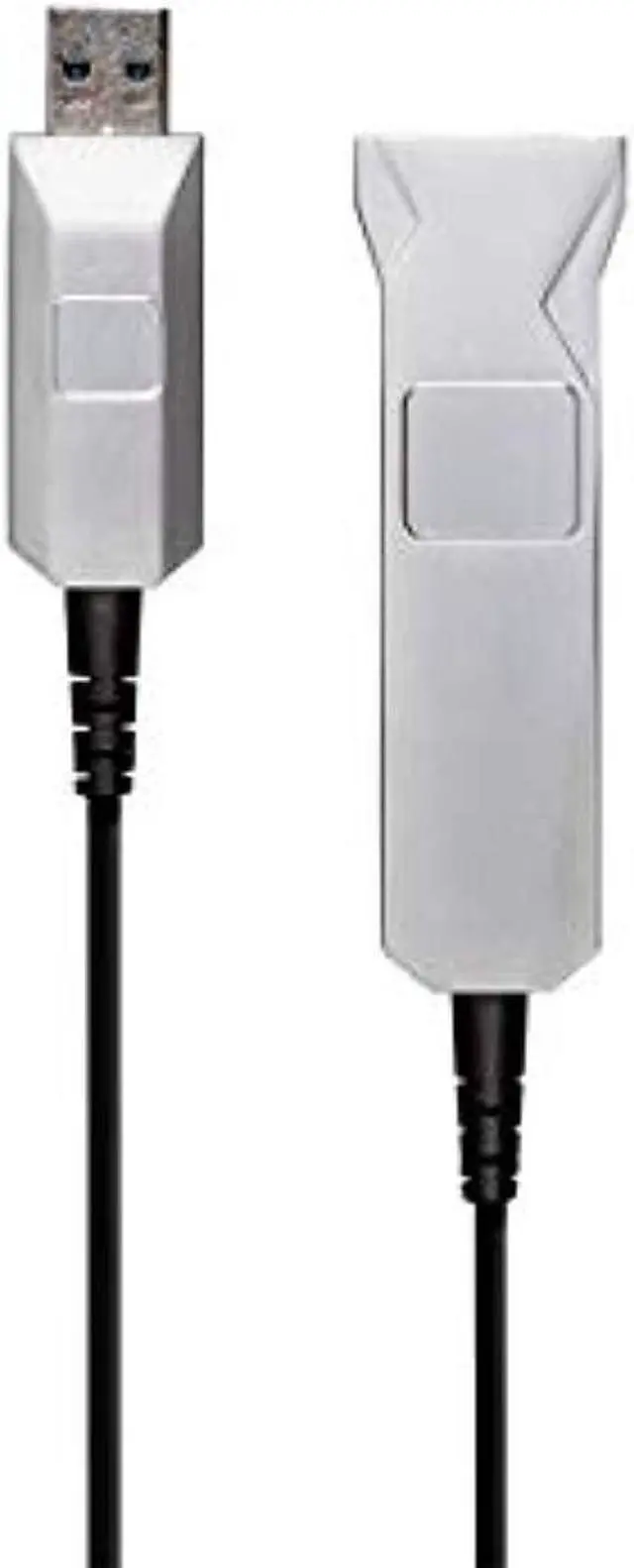 Alt view image 2 of 7 - Monoprice USB-A to USB-A Female 3.0 Extension Cable - 65.6 Feet - Silver | Fiber Optic - SlimRun