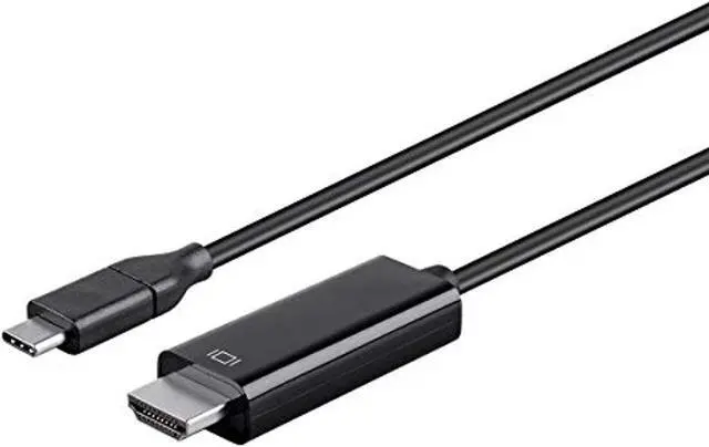 Alt view image 2 of 8 - Monoprice USB C to HDMI 3.1 Cable - 9 Feet - Black | 5Gbps, 4K@30Hz, Type C, Mirror or Expand you PC Display