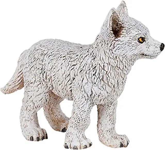 Alt view image 2 of 2 - papo young polar wolf figure, multicolor
