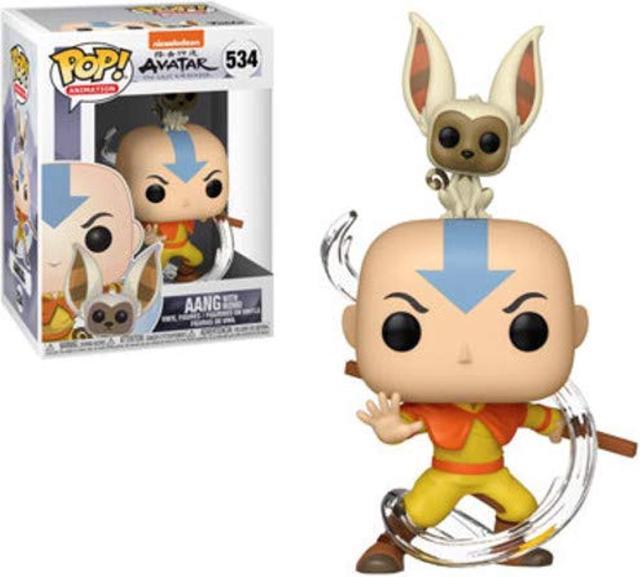 Alt view image 2 of 12 - Avatar The Last Airbender Funko POP Vinyl Figure - Aang w/ Momo