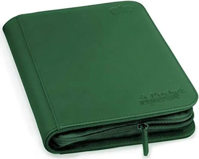 Main image of 4 pocket zipfolio xenoskin deck case, green