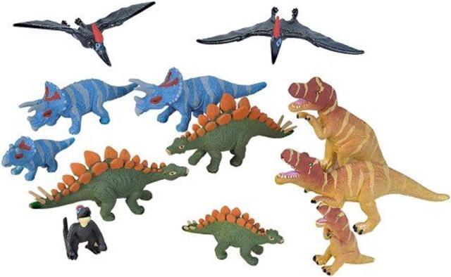 wild republic dinosaur family animal figurines tube, dinosaur toys