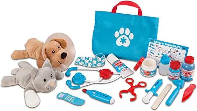 Alt view image 7 of 11 - Examine & Treat Pet Vet Play Set - Pretend Play Toy by Melissa & Doug (8520)