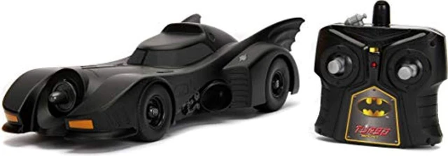 Main image of jada 30331 hollywood rides dc comic batman 1989 batmobile rc radio control toy vehicle