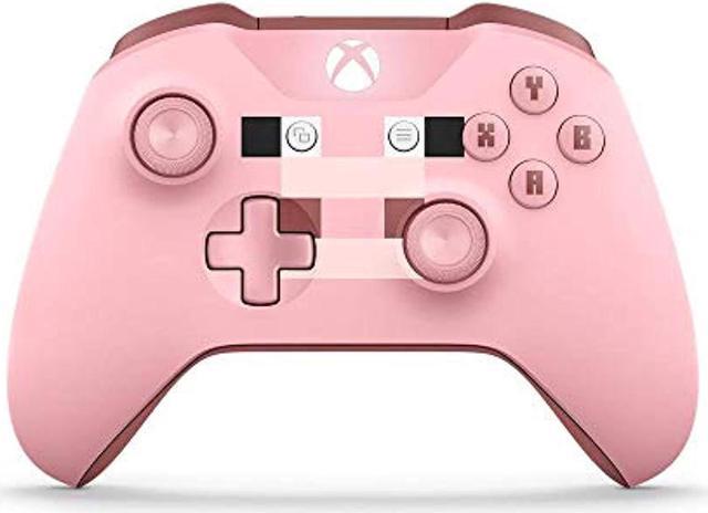 microsoft xbox one/pc controller wireless minecraft pig pink