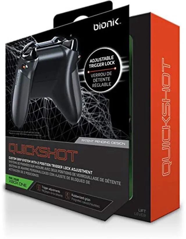 Alt view image 8 of 12 - Bionik Quickshot Rubber Grip with Dual Setting Trigger Lock for Xbox One Controller