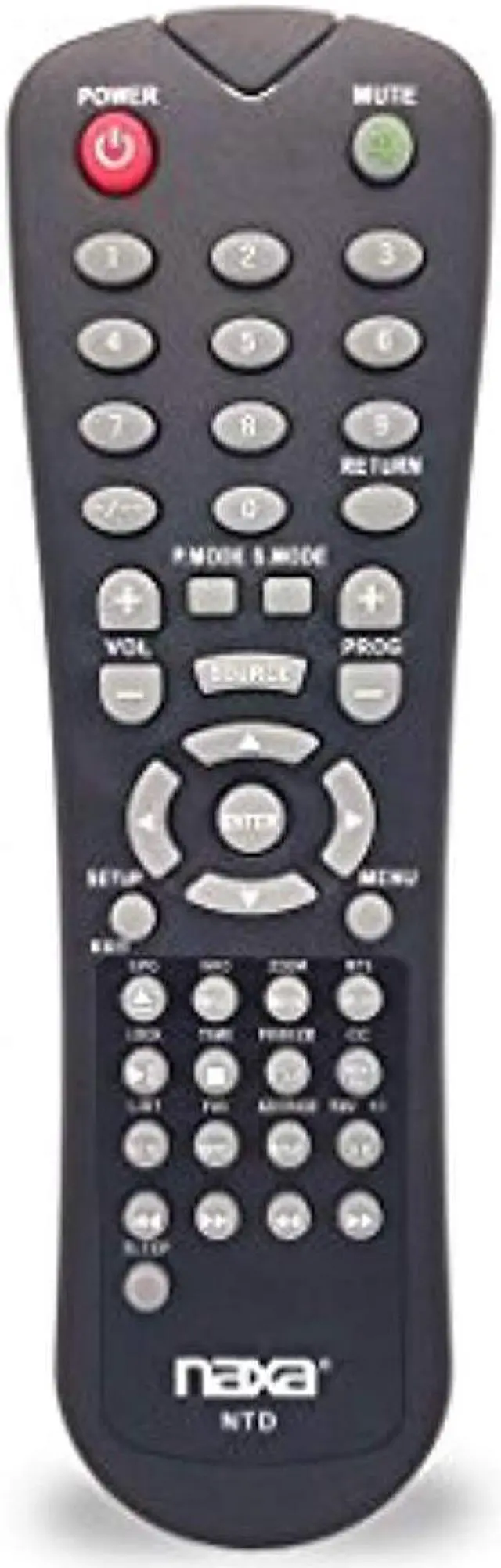 Alt view image 2 of 7 - naxa original replacement remote control for naxa nt and ntd model 12 volt tvs and tv/dvd combo players
