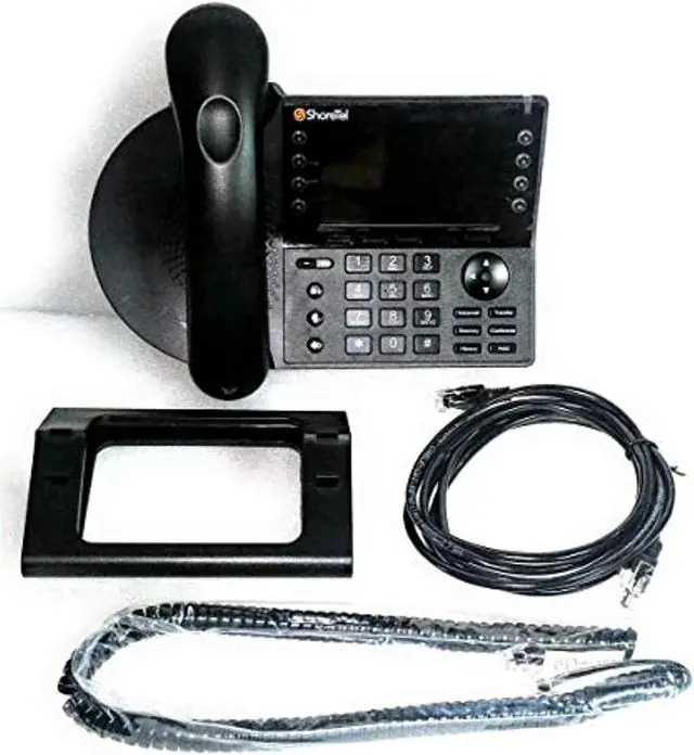 Alt view image 6 of 12 - Shoretel IP 485G IP485G VoIP POE black business gigabit telephone phone