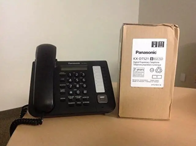 Alt view image 9 of 10 - Panasonic KX-DT521 Black 8 Button 1-line Digital Telephone
