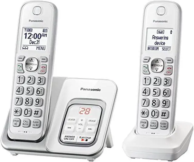 Alt view image 18 of 20 - Panasonic KX-TGD532W Cordless Phone With 2 Handset Phones