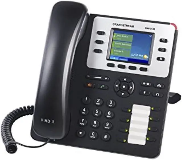 Alt view image 5 of 15 - Grandstream Enterprise IP Telephone GXP2130 (2.8" LCD, POE, Power Supply Included)