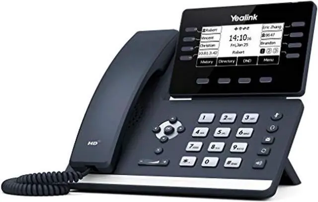 Alt view image 3 of 6 - Yealink T53 IP Phone, 12 VoIP Accounts. 3.7-Inch Graphical Display. USB 2.0, Dual-Port Gigabit Ethernet, 802.3af PoE, Power Adapter Not Included (SIP-T53)