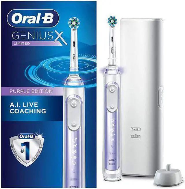 Alt view image 12 of 12 - ORAL B GENIUS X TOOTHBRUSH PURPLE
