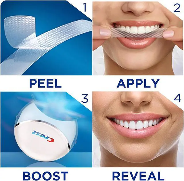 Alt view image 14 of 18 - crest 3d white whitestrips with light, teeth whitening strips kit, 10 count