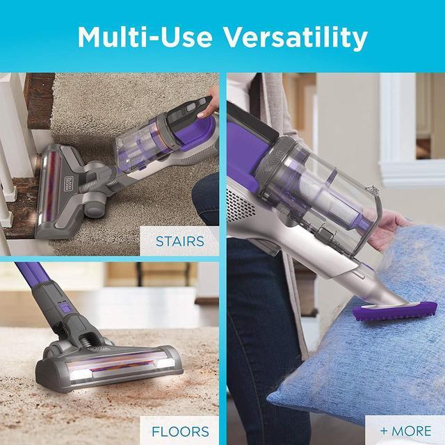 Alt view image 3 of 4 - BLACK+DECKER Powerseries Extreme Cordless Stick Vacuum Cleaner for Pets, Purple (BSV2020P)