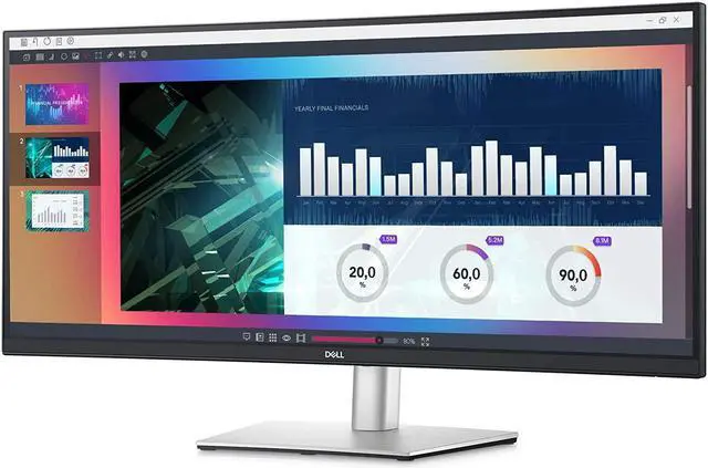 Alt view image 4 of 9 - Dell 34" 60 Hz IPS UWQHD Monitor 8 ms (gray-to-gray normal); 5 ms (gray-to-gray fast) HDMI, DisplayPort, USB Curved P3421W