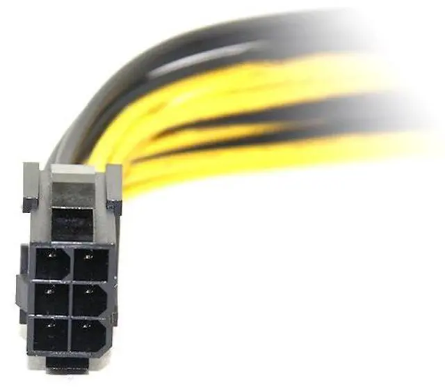 Alt view image 3 of 4 - 20CM PC Power Supply PCI e Molex 6pin to 2 PCIe 6 pin PCI express Splitter Extension Ribbon Cable ,6-pin Graphics Card Mining